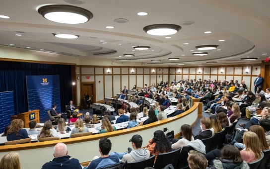 Photo of a full Annenberg Auditorium