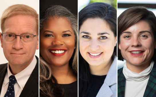 Headshots of Samuel Bagenstos, Laurel Beatty Blunt, Amy Harris, and Megan Stewart