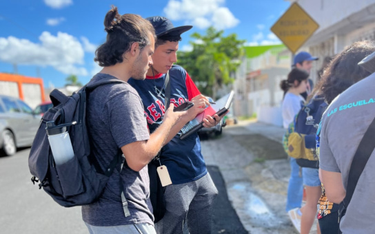 Ford School students doing research