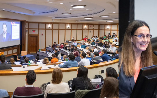 Elisabeth Gerber leads speechwriting simulation class