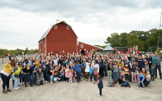 Ford School faculty and staff at Domino's Farm