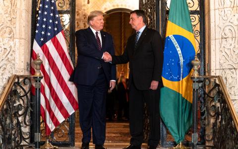 U.S. President Donald Trump and Brazilian President Jair Bolsonaro