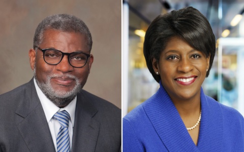 Headshots of Bill Bynum and Phyllis Meadows