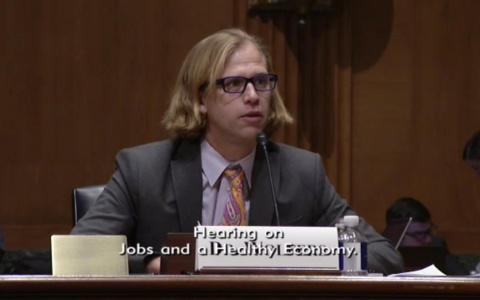 Justin Wolfers testifying before a congressional committee