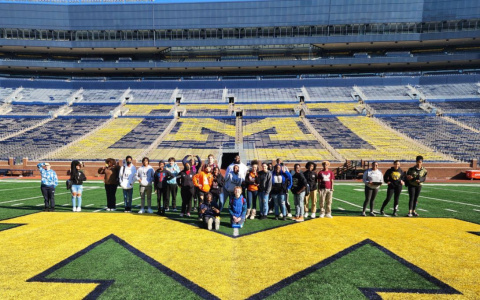 23Express students visit University of Michigan football stadium