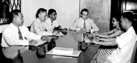 IPA faculty with Filipino administrators, c. 1952