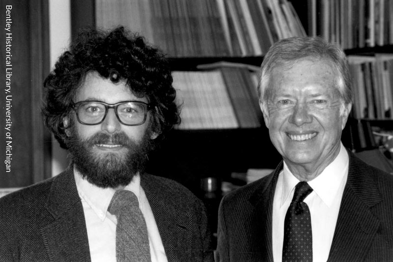 Paul Courant, director of IPPS, with Jimmy Carter, c. 1984.