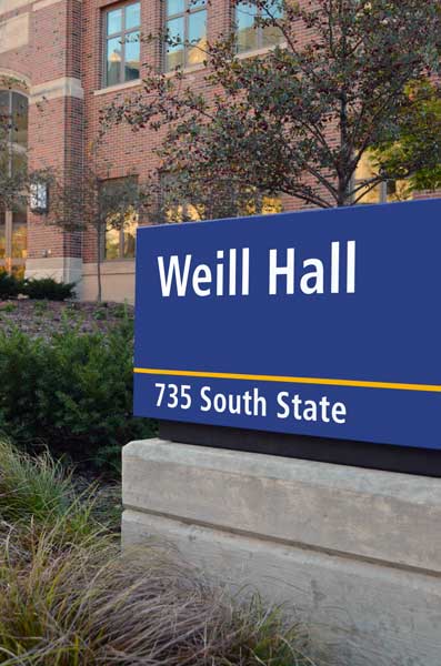 Weill Hall Sign